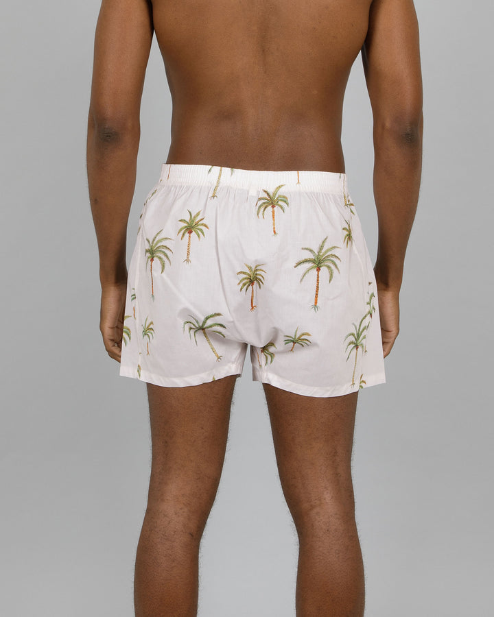 Mens Boxer Shorts Palm Beach Back - Woodstock Laundry UK