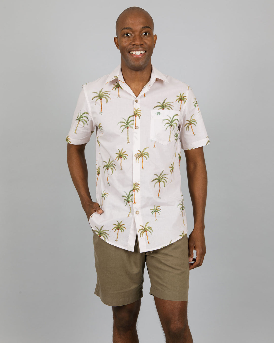 Mens Holiday Shirt Palm Beach Front - Woodstock Laundry UK