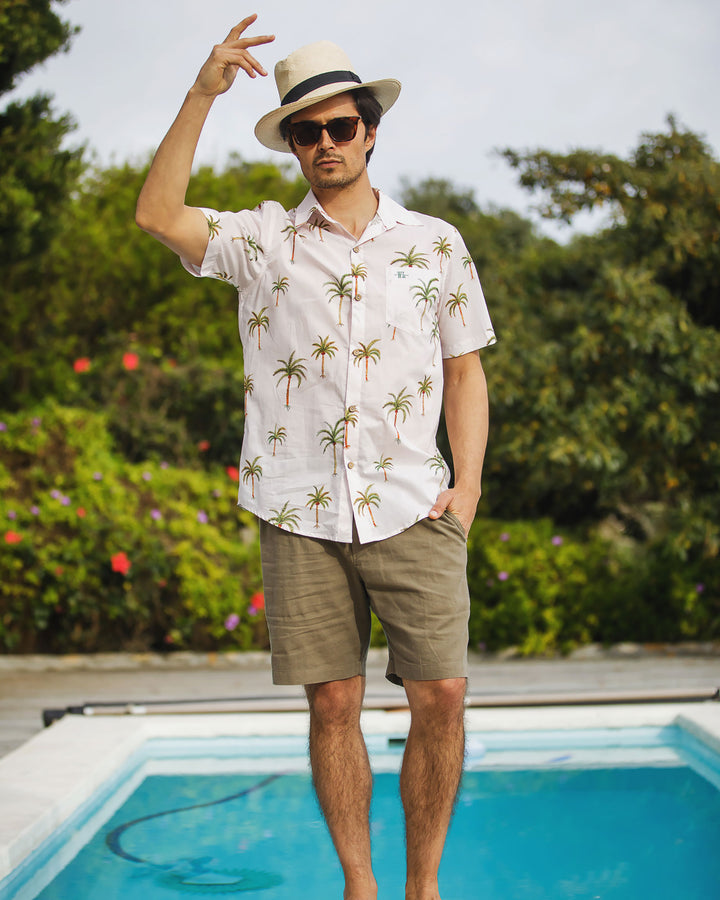 Mens Holiday Shirt Palm Beach Lifestyle 2- Woodstock Laundry UK