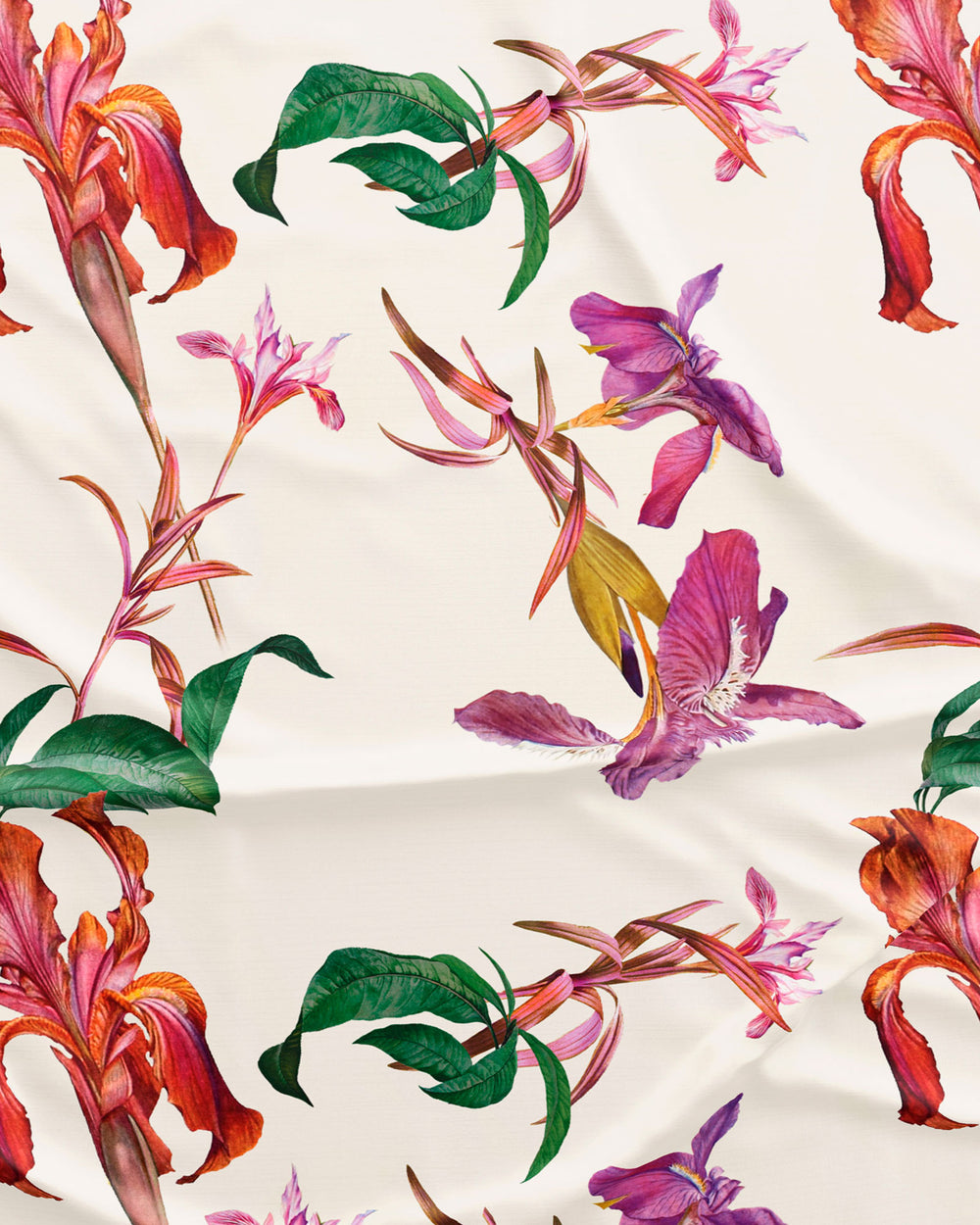 Iris White Pattern Detail - Woodstock Laundry UK