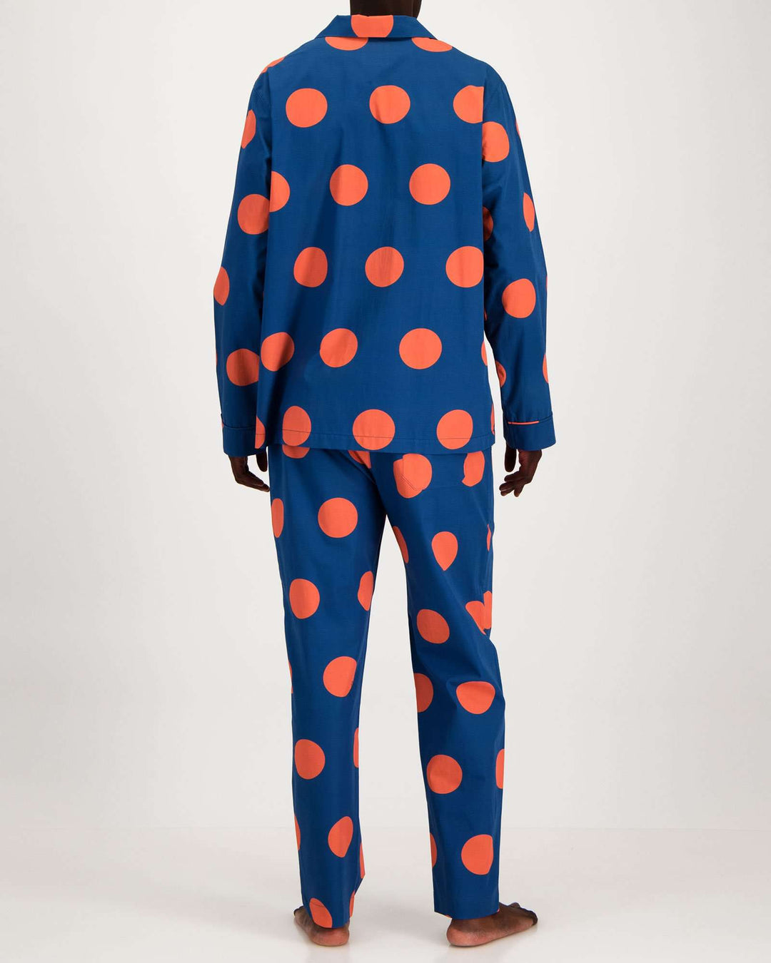Mens Long Pyjamas Big Polka Back - Woodstock Laundry UK