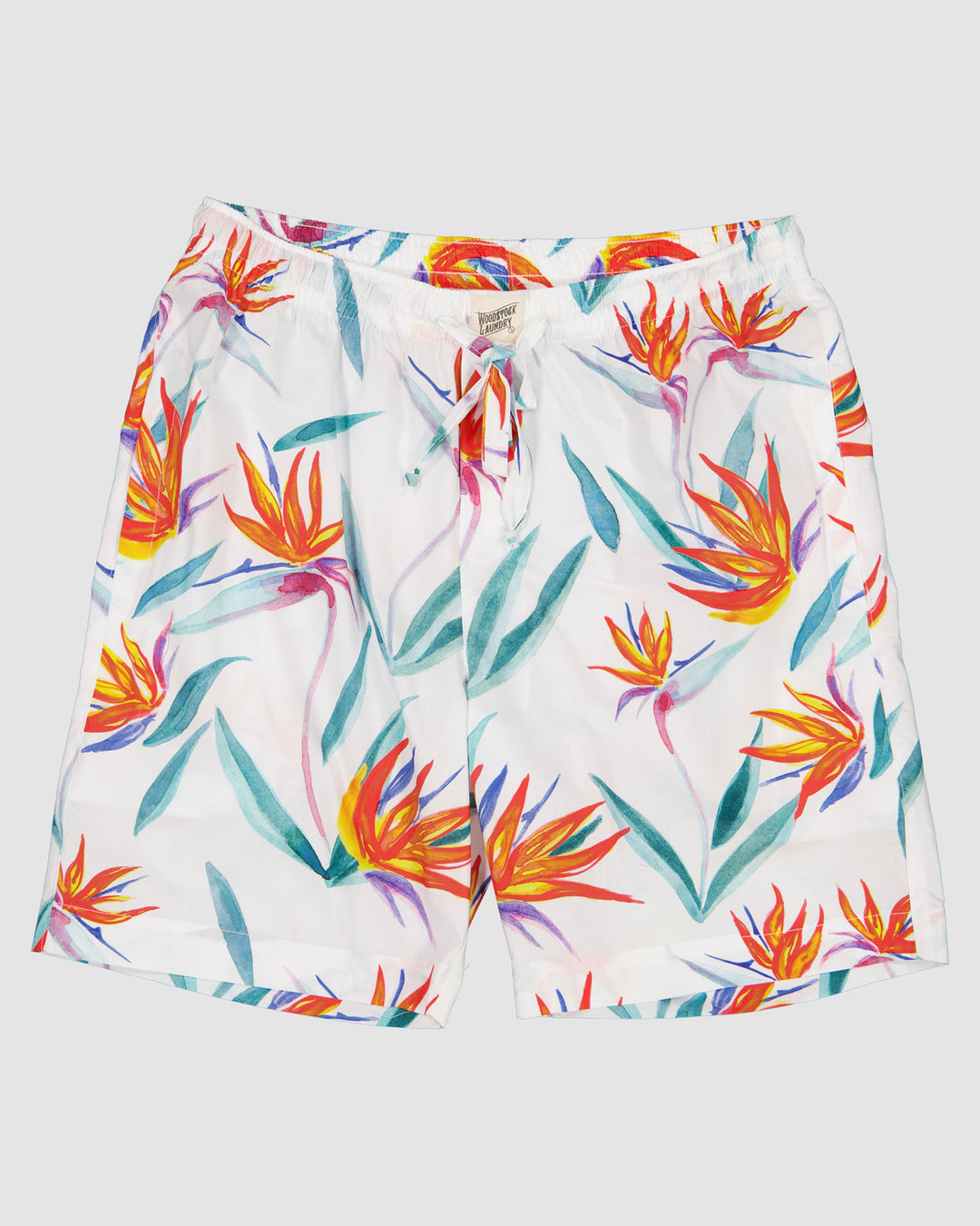 Mens Lounge Shorts Strelitzia Flatpack - Woodstock Laundry UK
