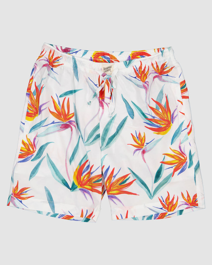 Mens Lounge Shorts Strelitzia Flatpack - Woodstock Laundry UK