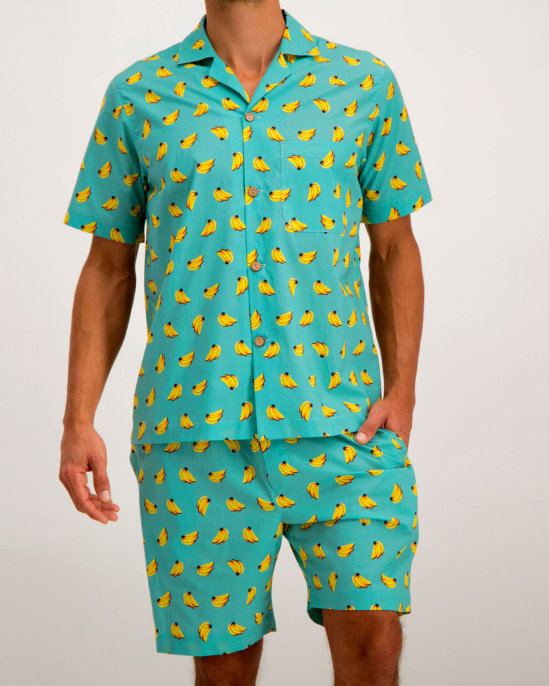Mens Short Pyjama Set Bananas - Woodstock Laundry