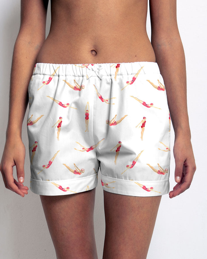 Womens Lounge Shorts Divers - Woodstock Laundry UK