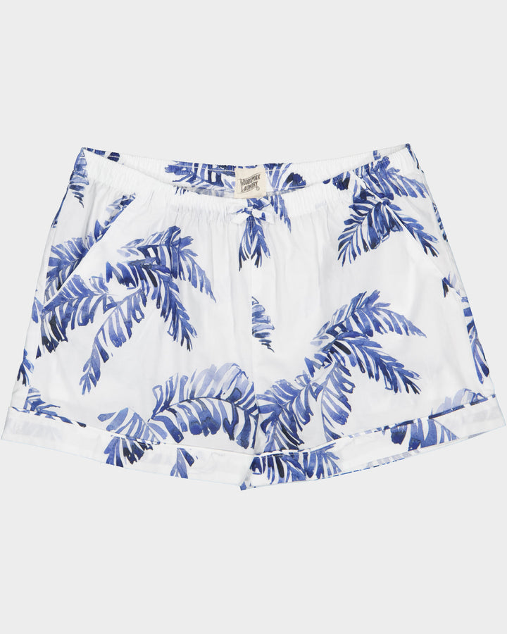 Womens Lounge Shorts Hand Leaf Flatpack - Woodstock Laundry UK