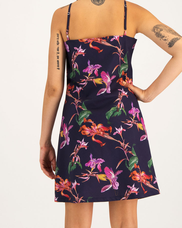Womens Nighty Iris Navy Back - Woodstock Laundry UK
