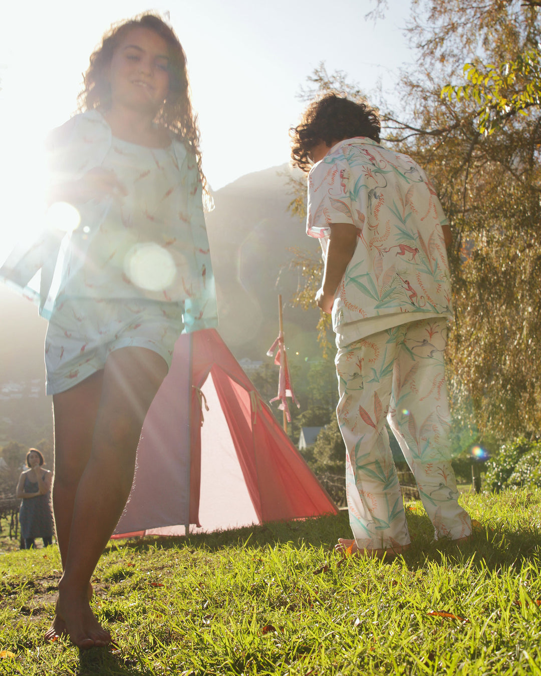 Kids wearing Woodstock Laundry pyjamas