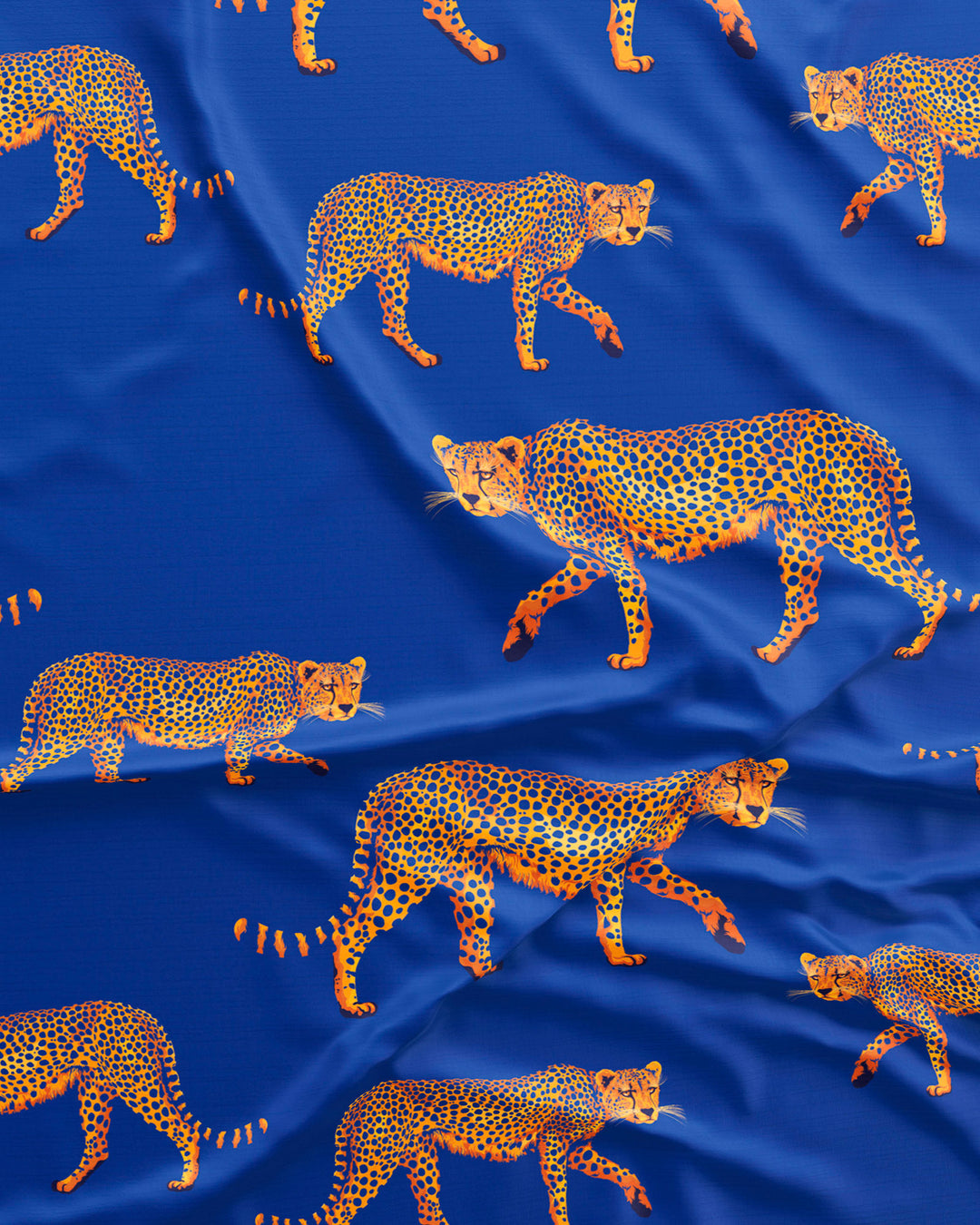 Blue Cheetahs Pattern Detail - Woodstock Laundry UK