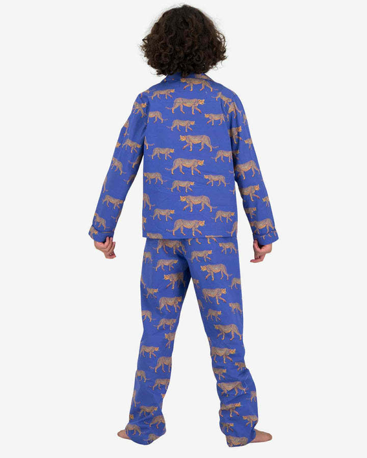 Boys Long Pyjamas - Yellow Cheetah