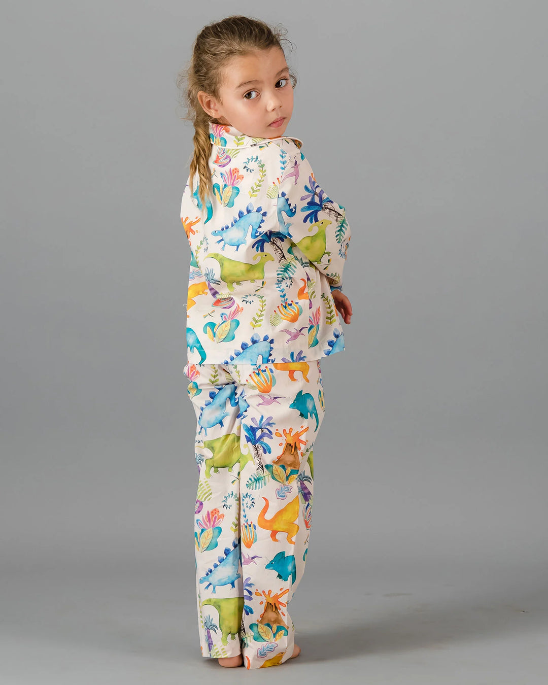 Girls Long Pyjamas - Dinosaurs