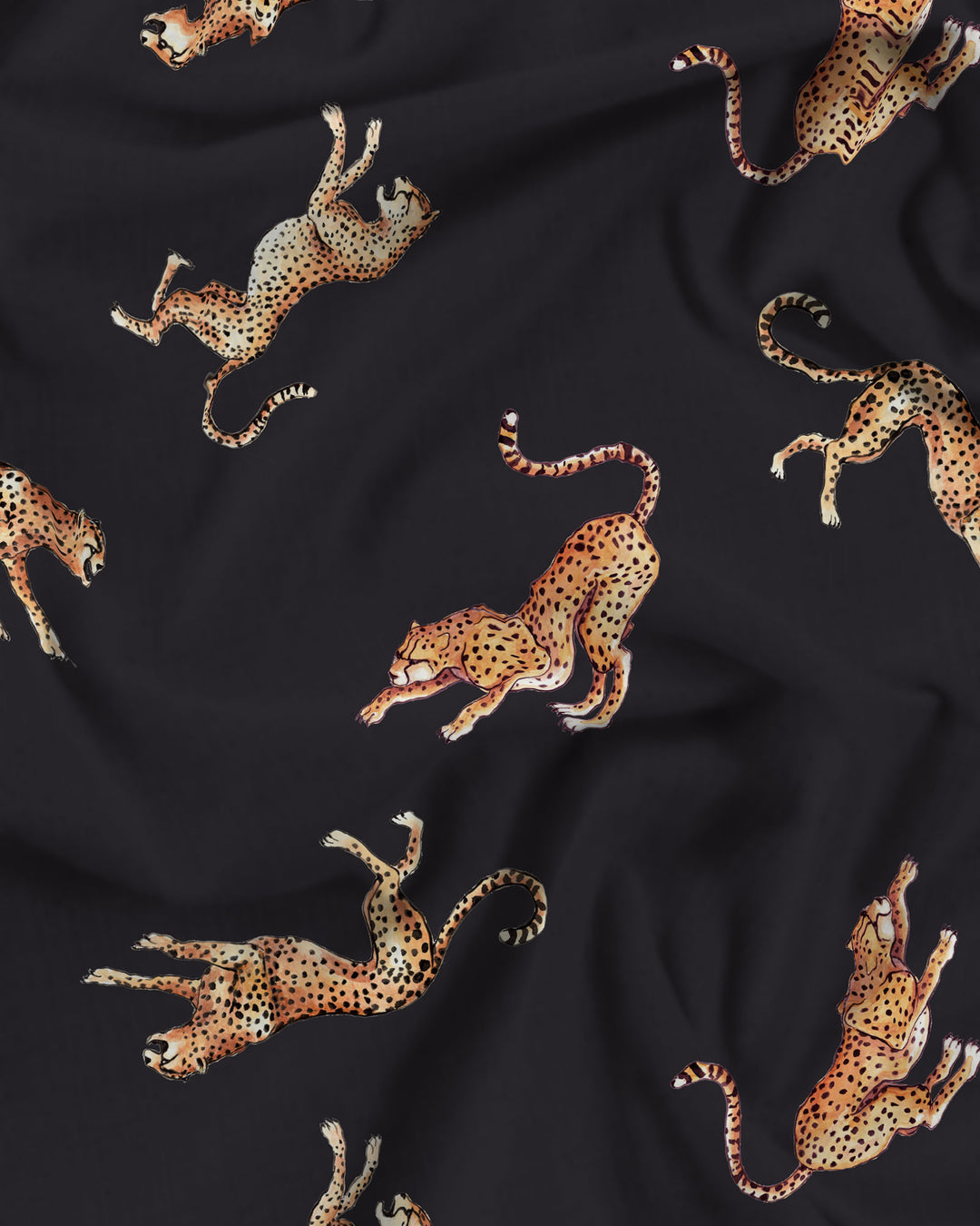 Jumping Cheetahs Pattern Detail - Woodstock Laundry UK