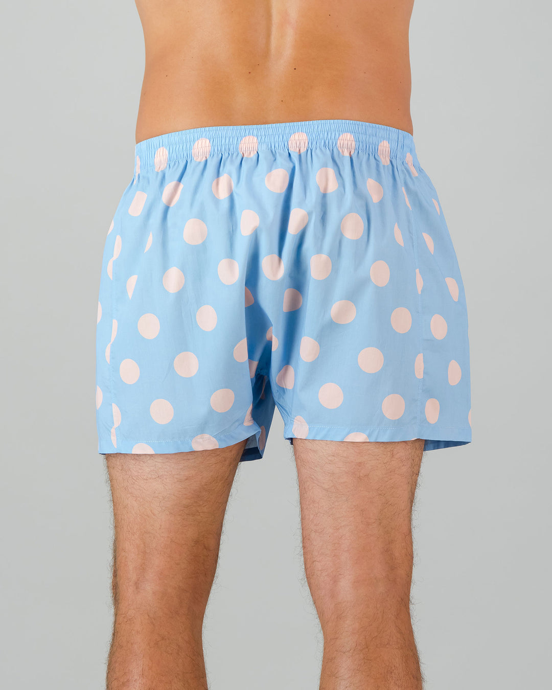 Mens Boxer Shorts - Pink Polka