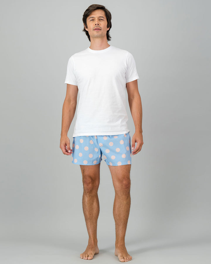 Mens Boxer Shorts - Pink Polka