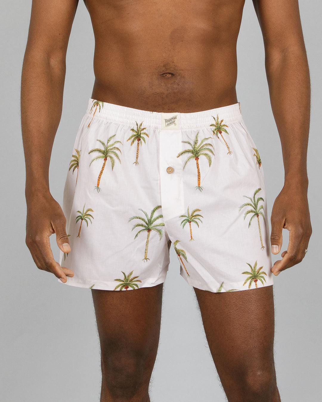 Mens Boxer Shorts Palm Beach Front - Woodstock Laundry UK