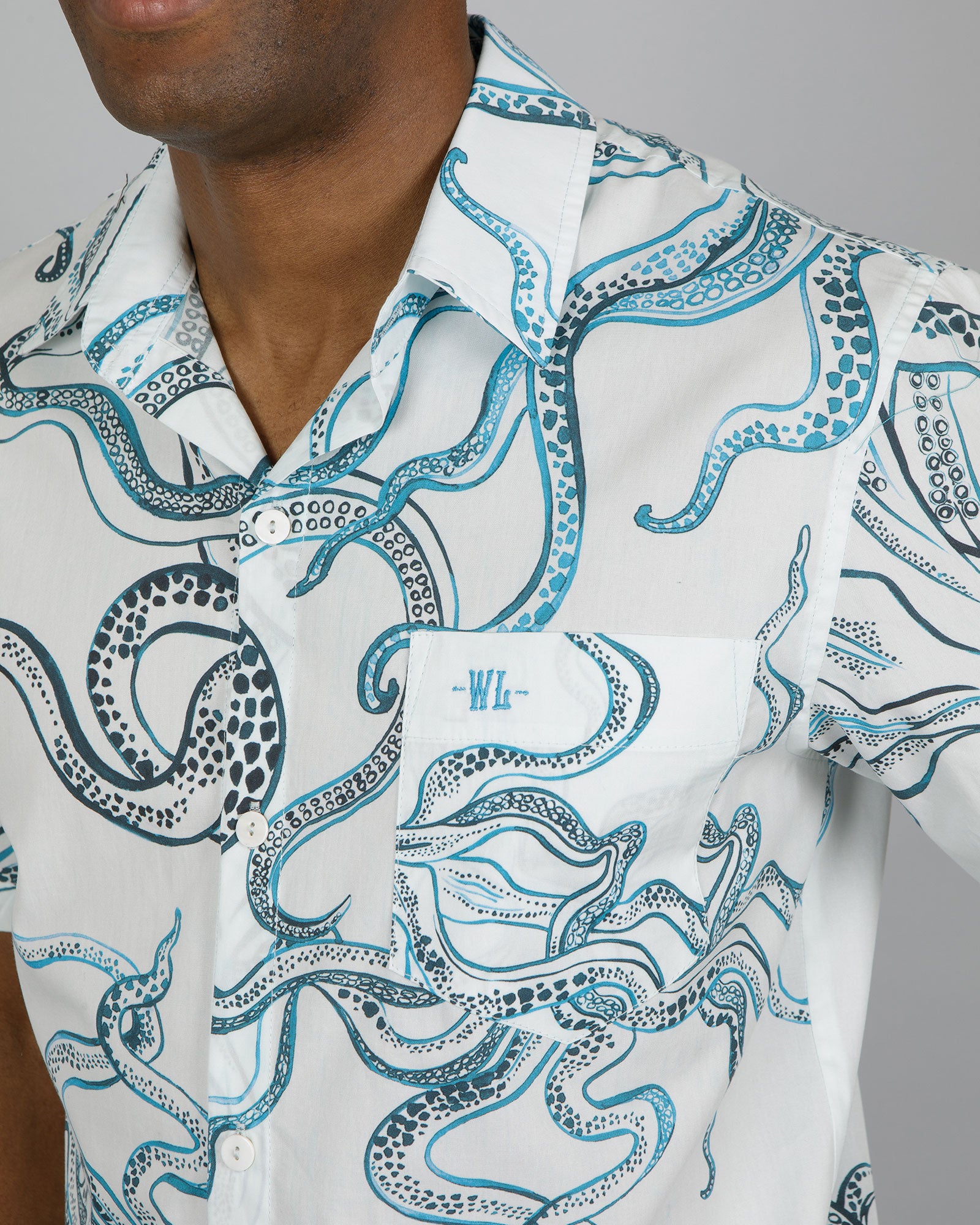 Mens octopus clearance button down shirt