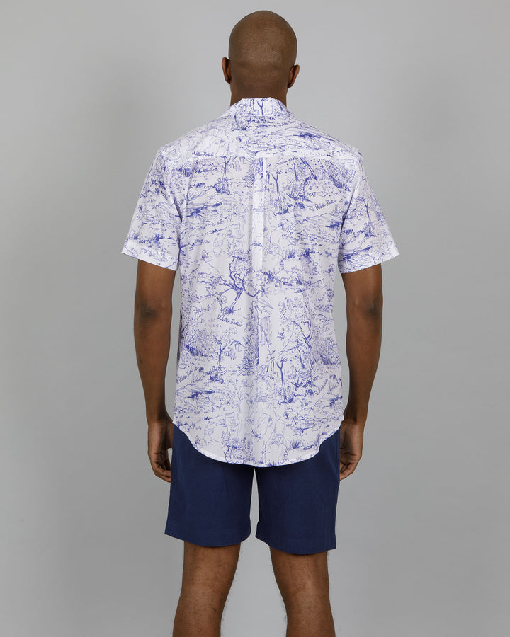 Mens Holiday Shirt Battiss Willow Back - Woodstock Laundry UK