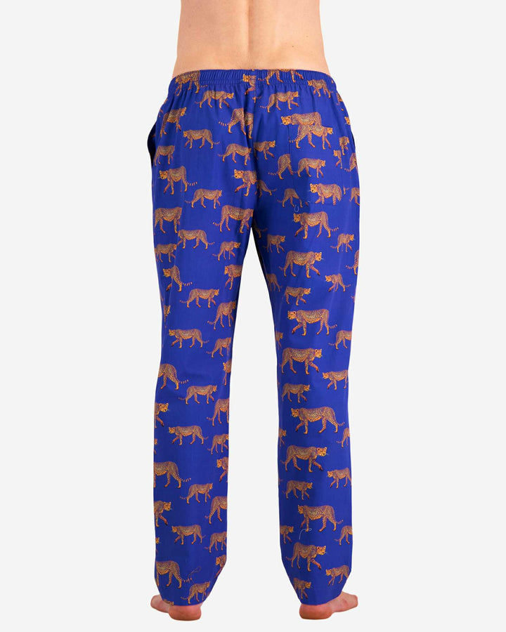 Mens Lounge Pants - Yellow Cheetah