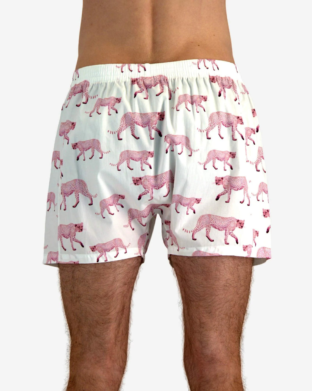 Mens Boxer Shorts - Pink Cheetah