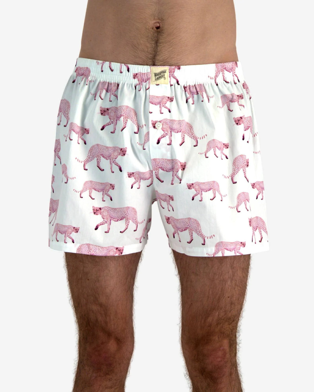 Mens Boxer Shorts - Pink Cheetah