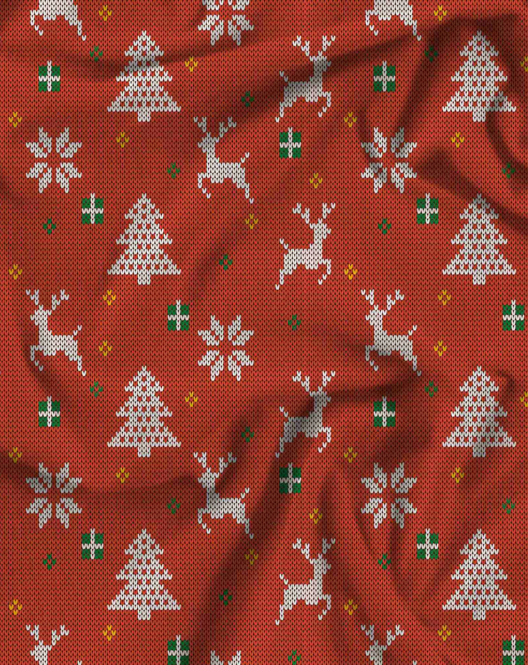 Mens Boxer Shorts - Christmas Red