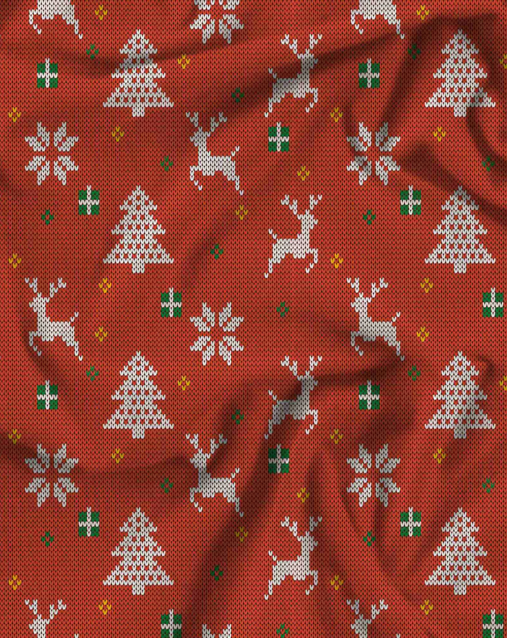 Mens Boxer Shorts - Christmas Red