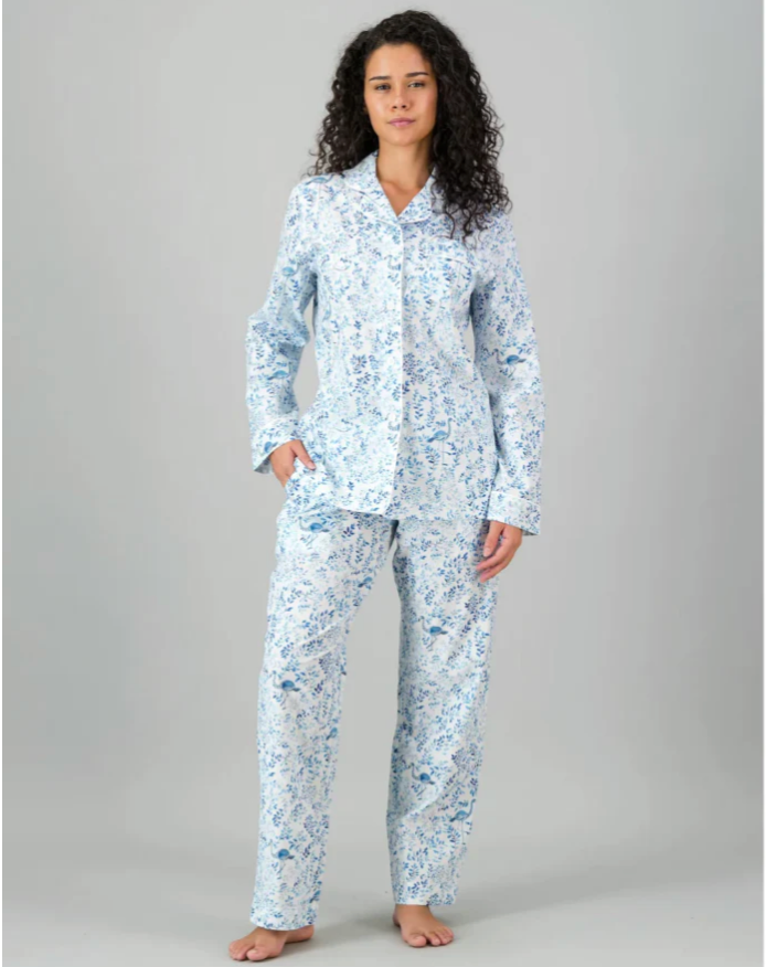 Womens Long Pyjamas - Summer Vines