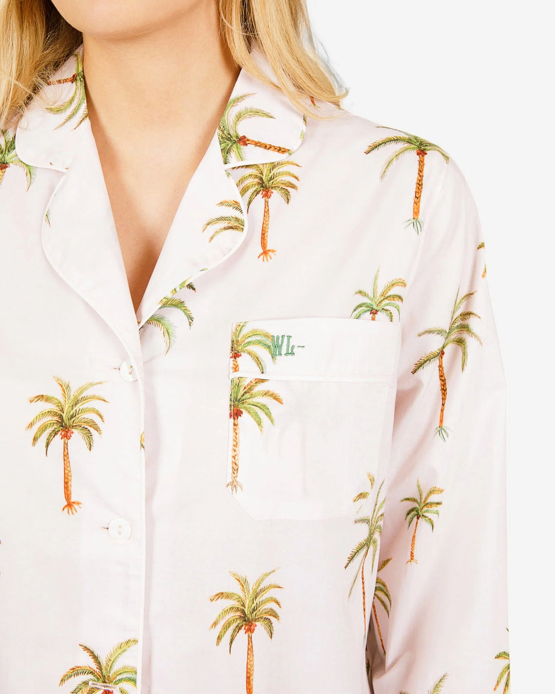 Womens Long Pyjamas - Palm Beach