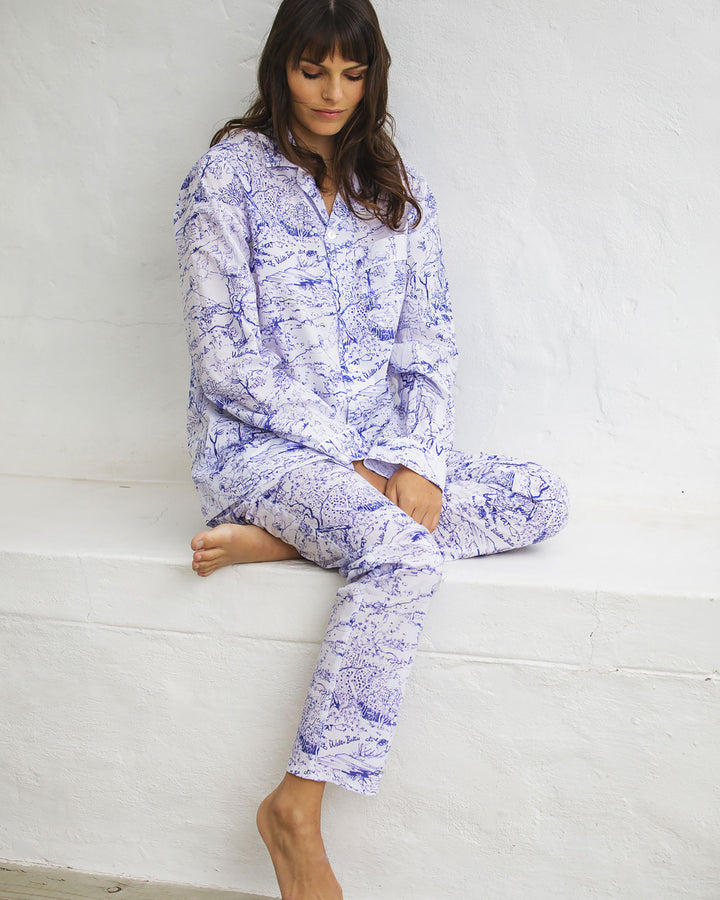 Womens Long Pyjamas - Battiss Willow