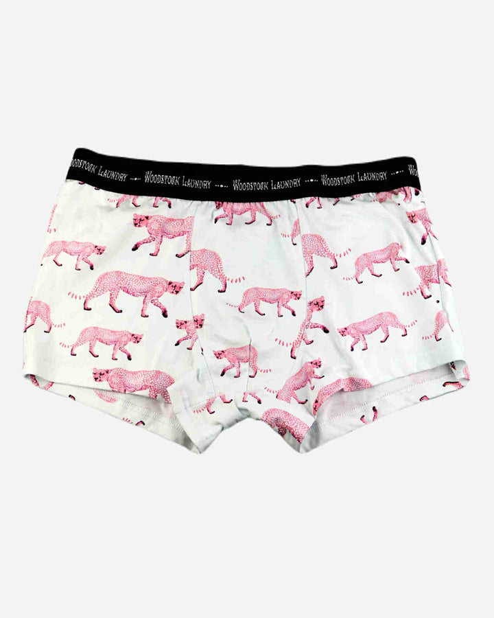 Mens Boxer Briefs - Pink Cheetah