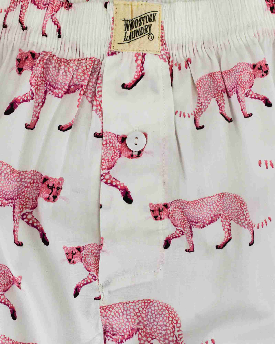 Mens Boxer Shorts - Pink Cheetah