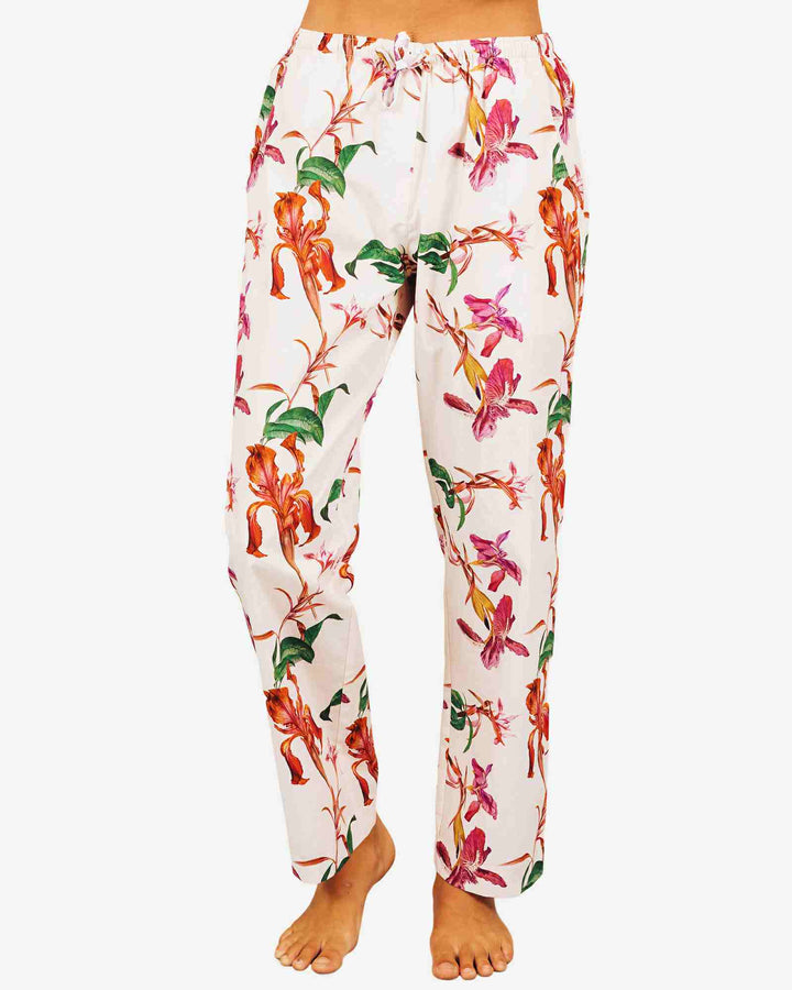 Womens Lounge Pants - Iris White