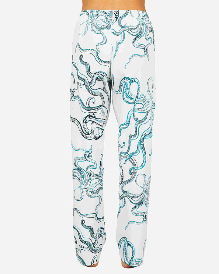 Womens Lounge Pants - Octopus Indigo