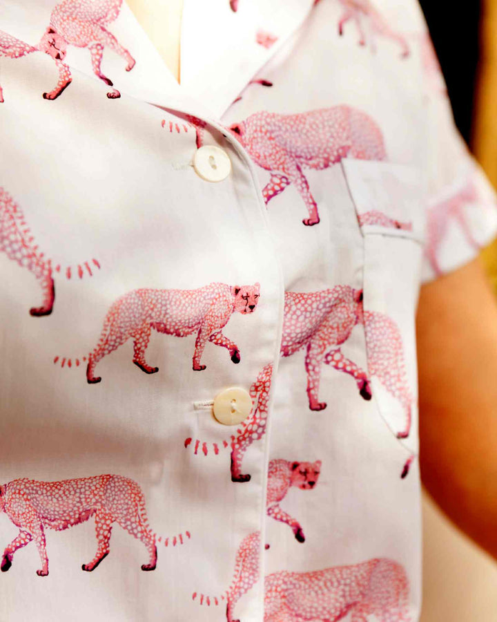 Women's Sleep Shirt - Pink Cheetah