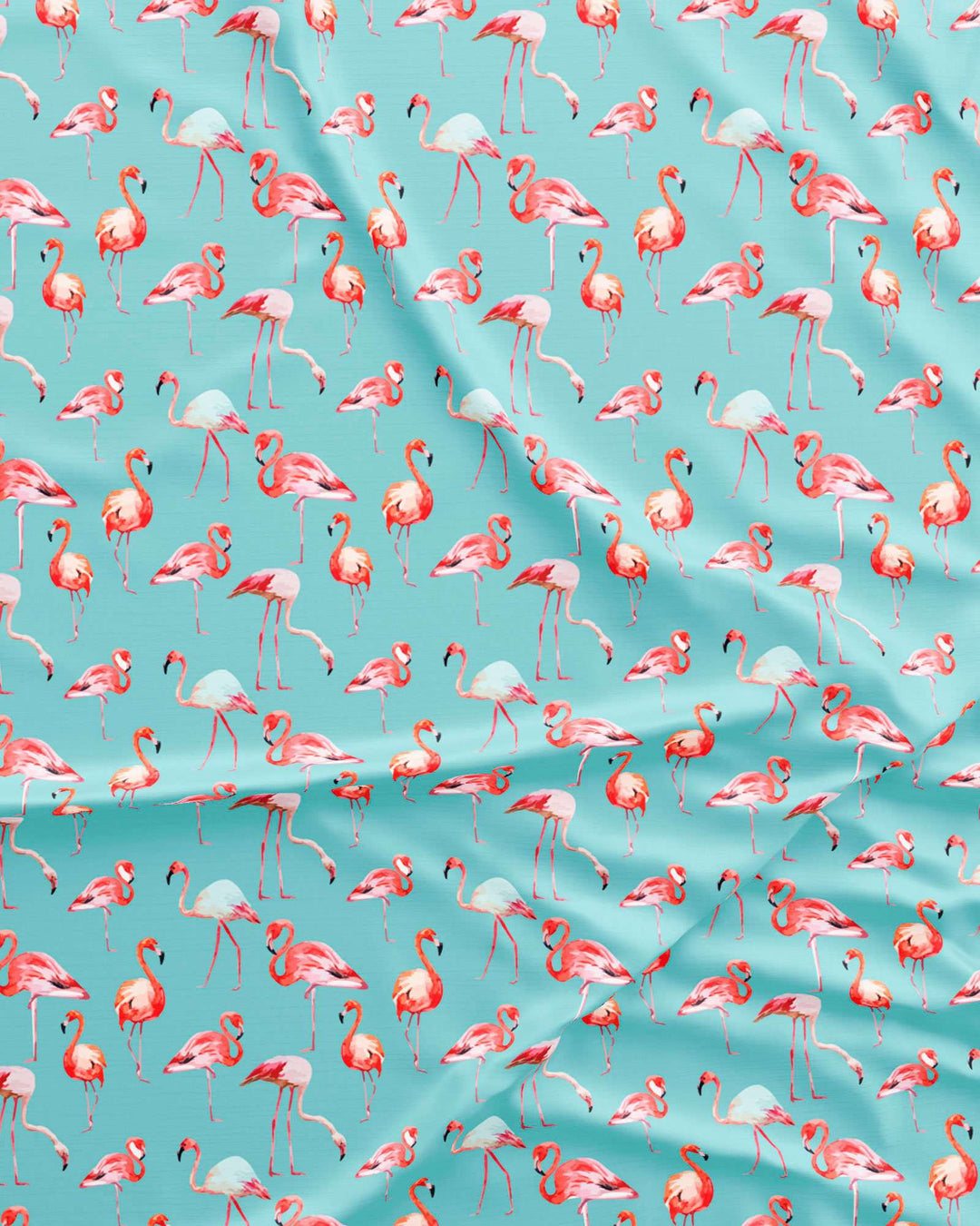 Blue Flamingos Pattern Detail - Woodstock Laundry