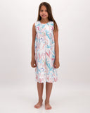 Girls Organic Cotton Nightie Monkeys Front - Woodstock Laundry UK