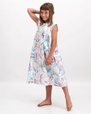 Girls Organic Cotton Nightie Monkeys Side - Woodstock Laundry UK