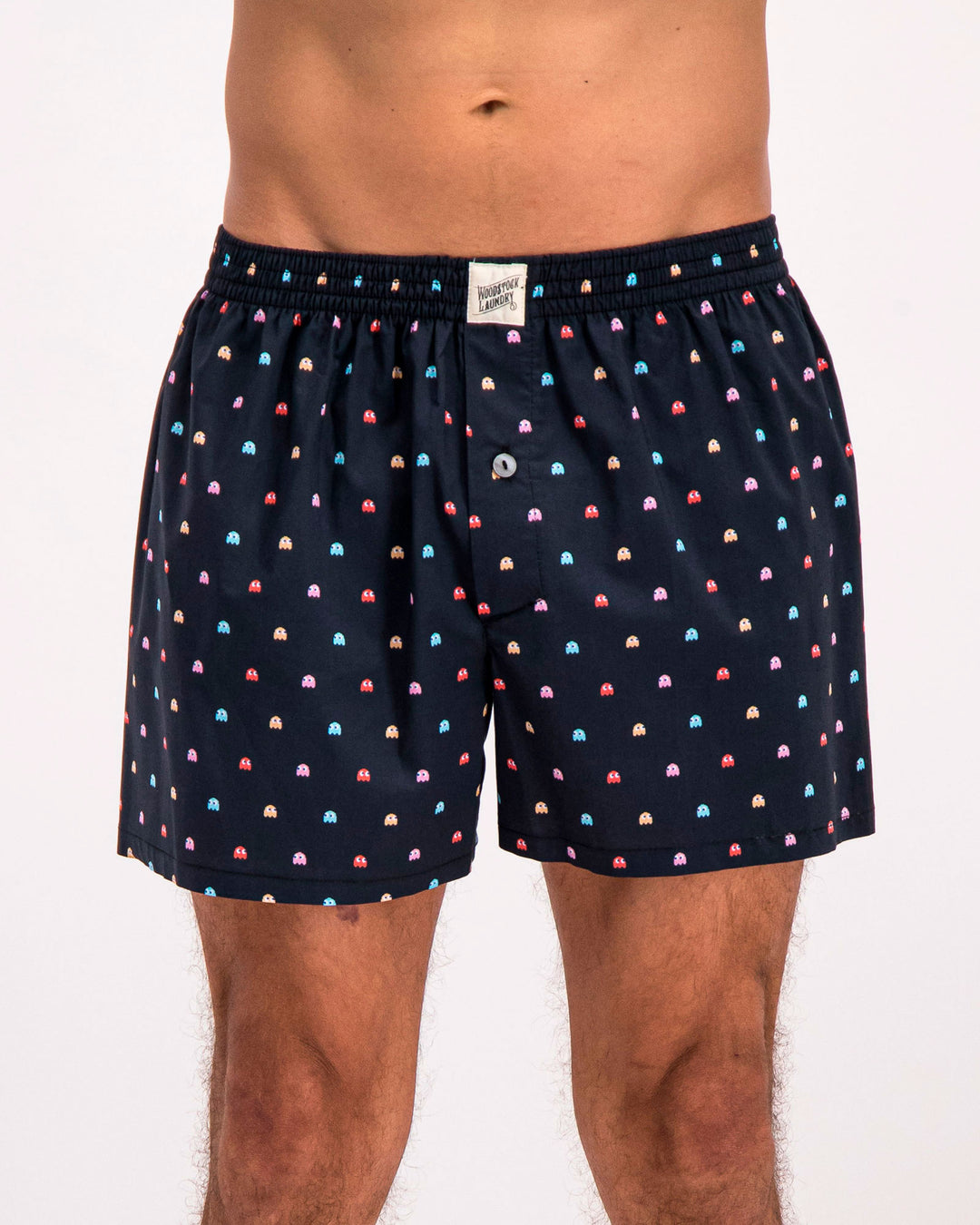 Mens Boxer Shorts P-Ghost Front - Woodstock Laundry