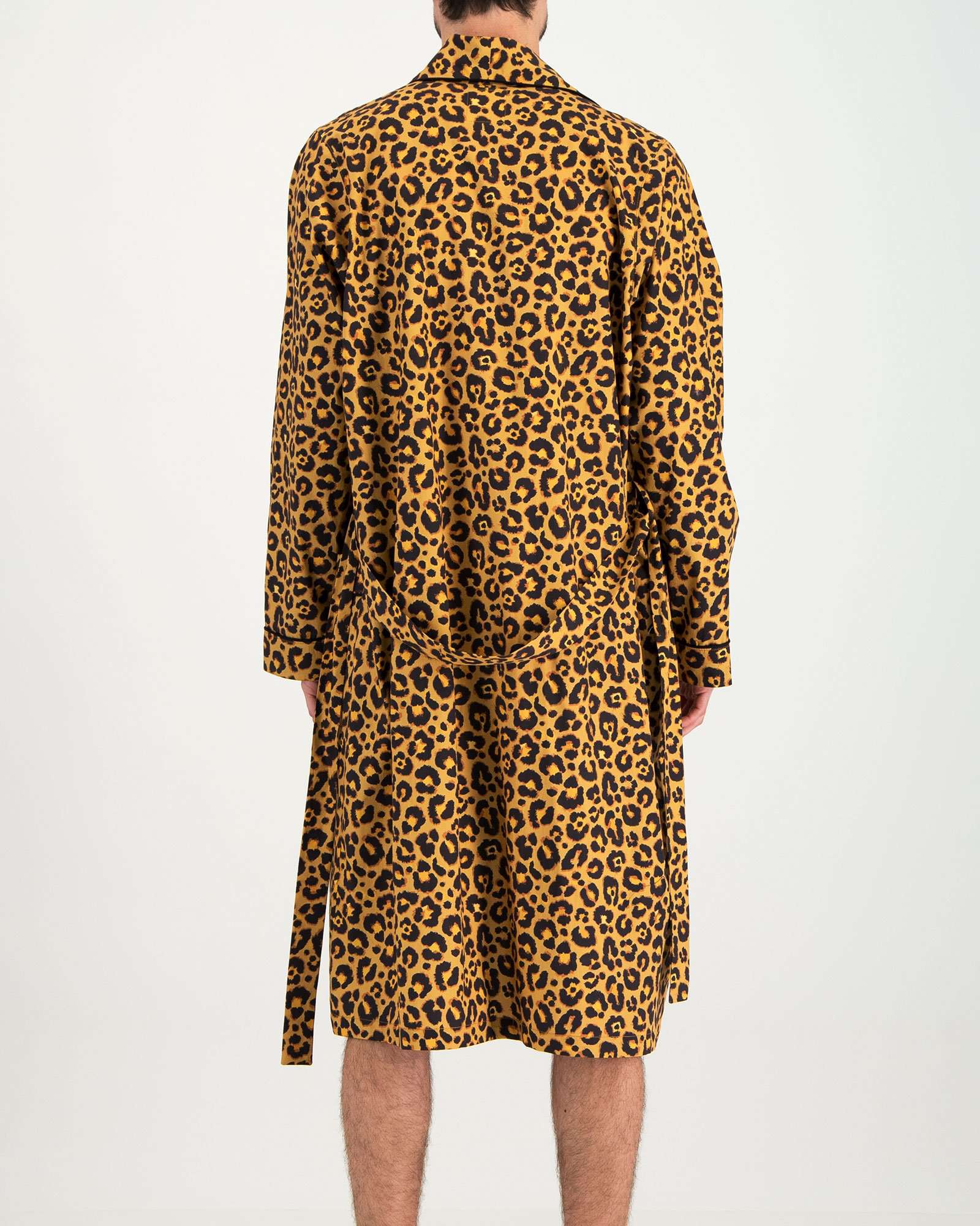 Mens Dressing Gown Leopard Back - Woodstock Laundry UK