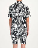 Mens Short Pyjama Set Zebra Back - Woodstock Laundry