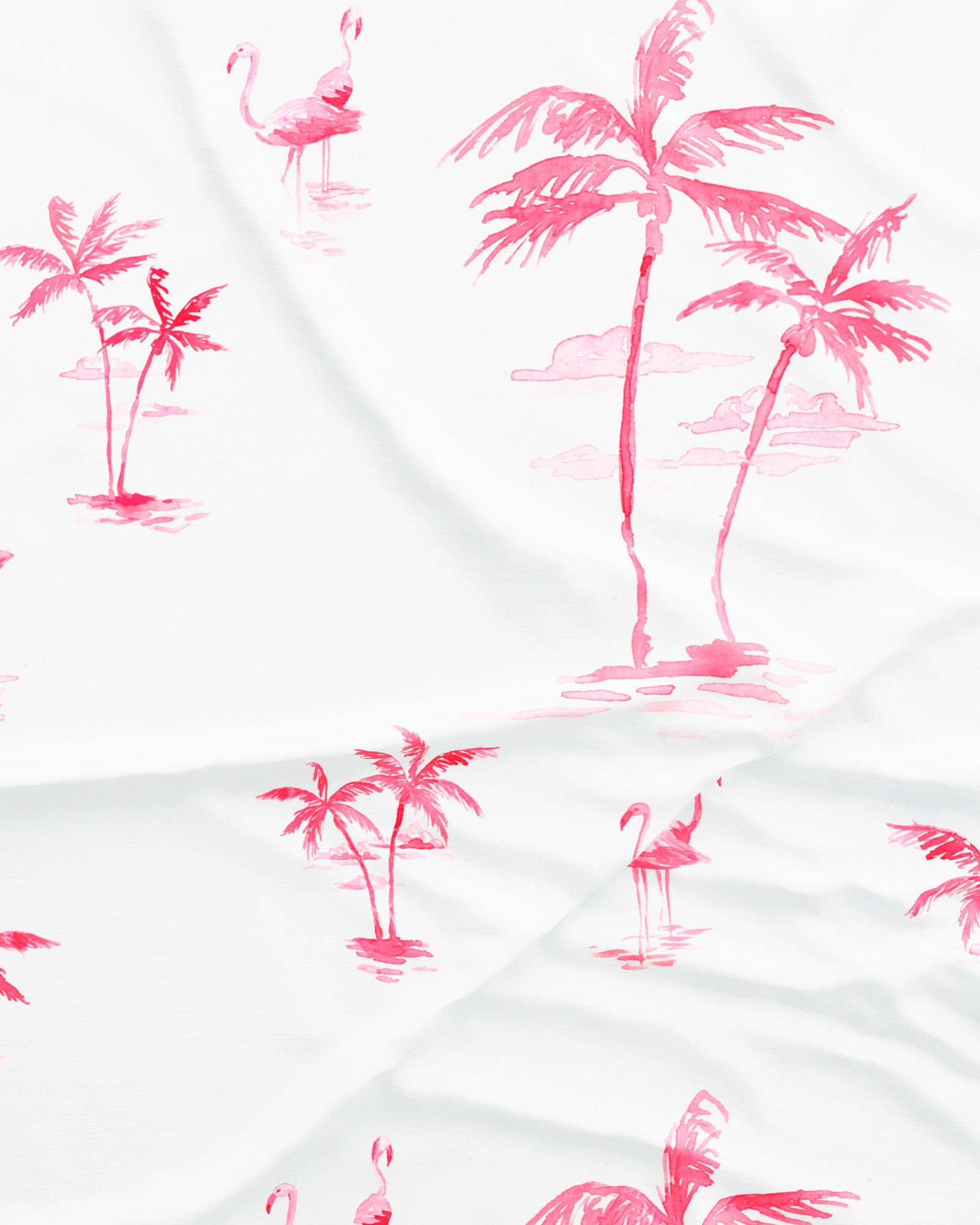 Girls Long Pyjamas - Pink palms
