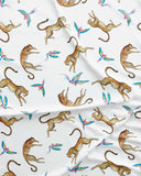 Playing Cheetahs Pattern Detail - Woodstock Laundry UK