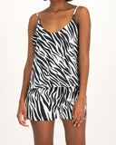 Womens Camisole Pyjamas - Zebra